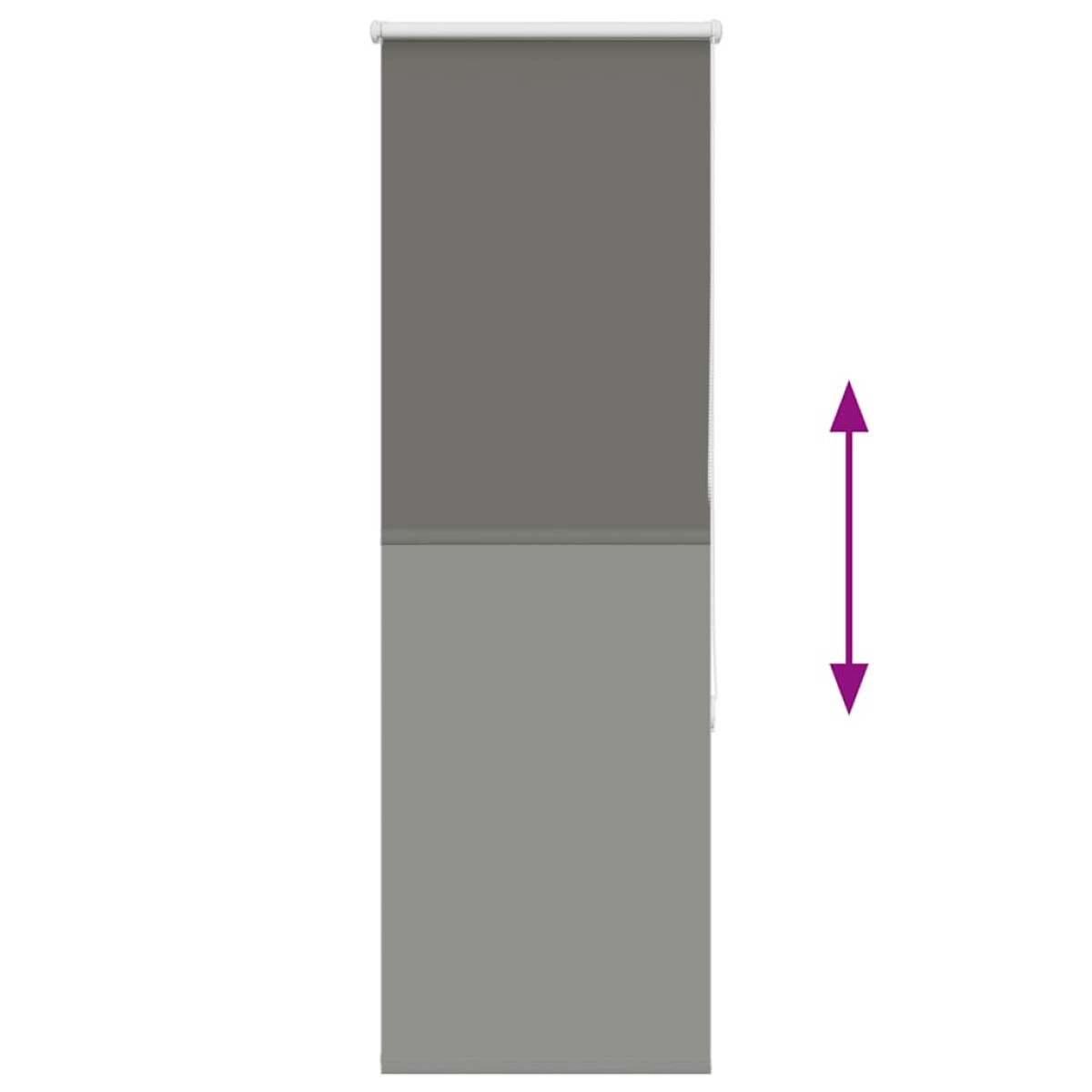vidaXL Ρολέρ Μπλακάουτ γκρί 50x130 cm Πλάτος υφάσματος 45,7 cm