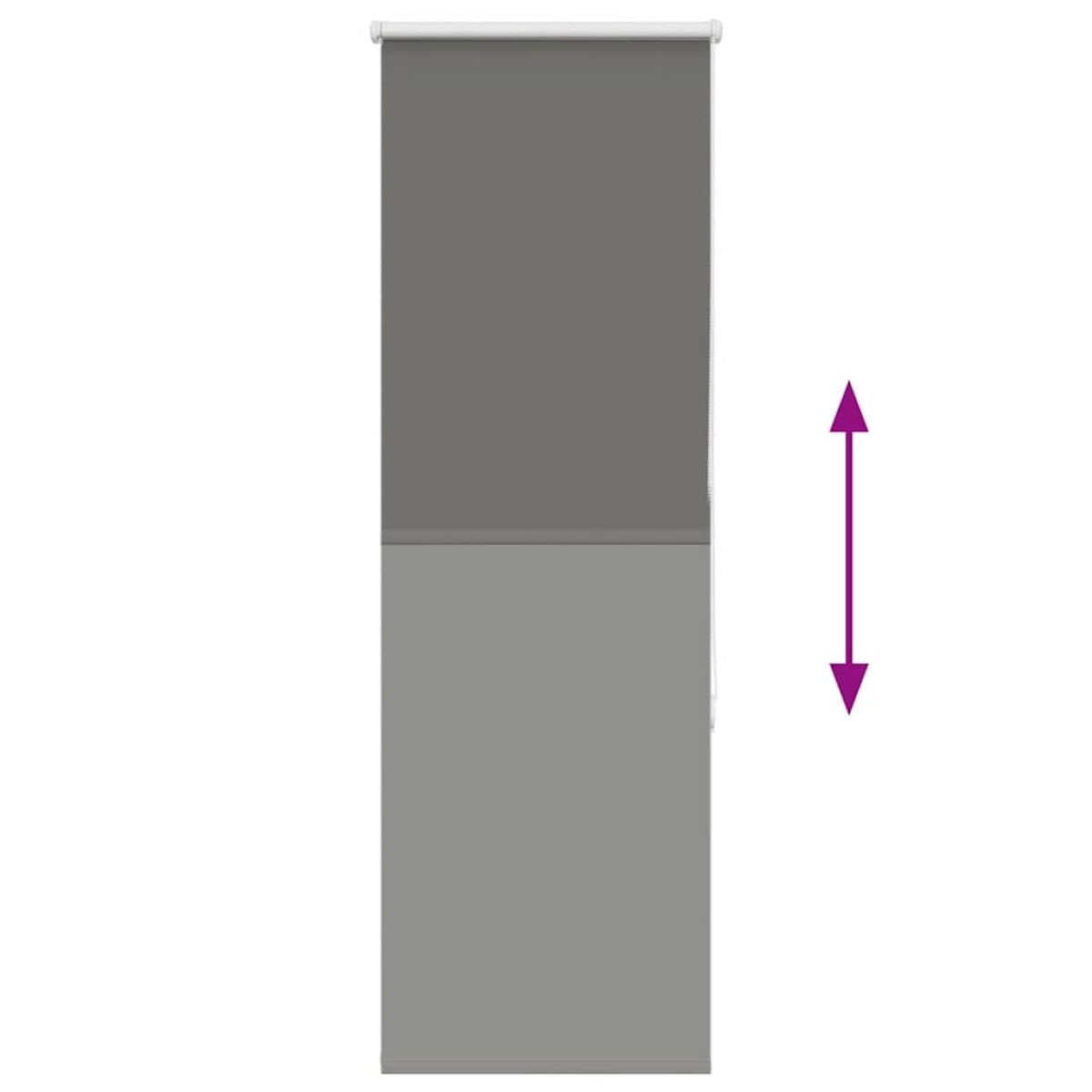 vidaXL Ρολέρ Μπλακάουτ γκρί 55x130 cm Πλάτος υφάσματος 50,7 cm