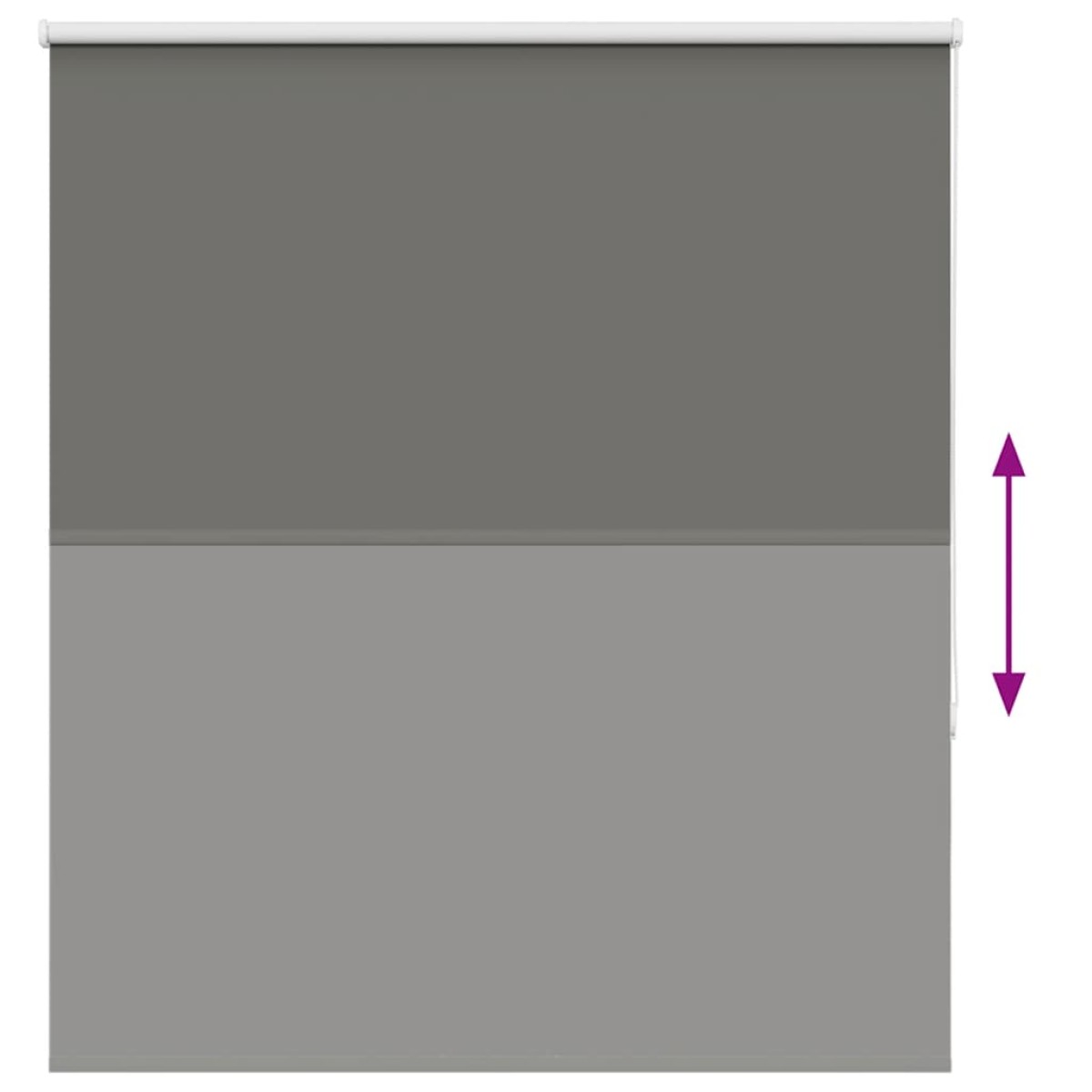 vidaXL Ρολέρ Μπλακάουτ γκρί 125x130 cm Πλάτος υφάσματος 121,6 cm