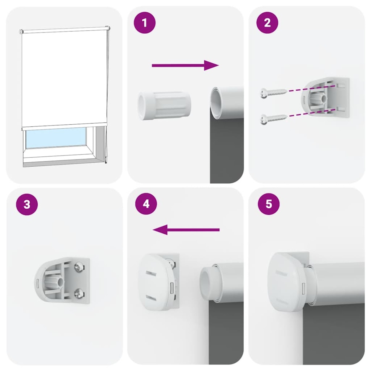 vidaXL Roller Blind Blackout γκρί 45x210 cm Πλάτος υφάσματος 40,7 cm