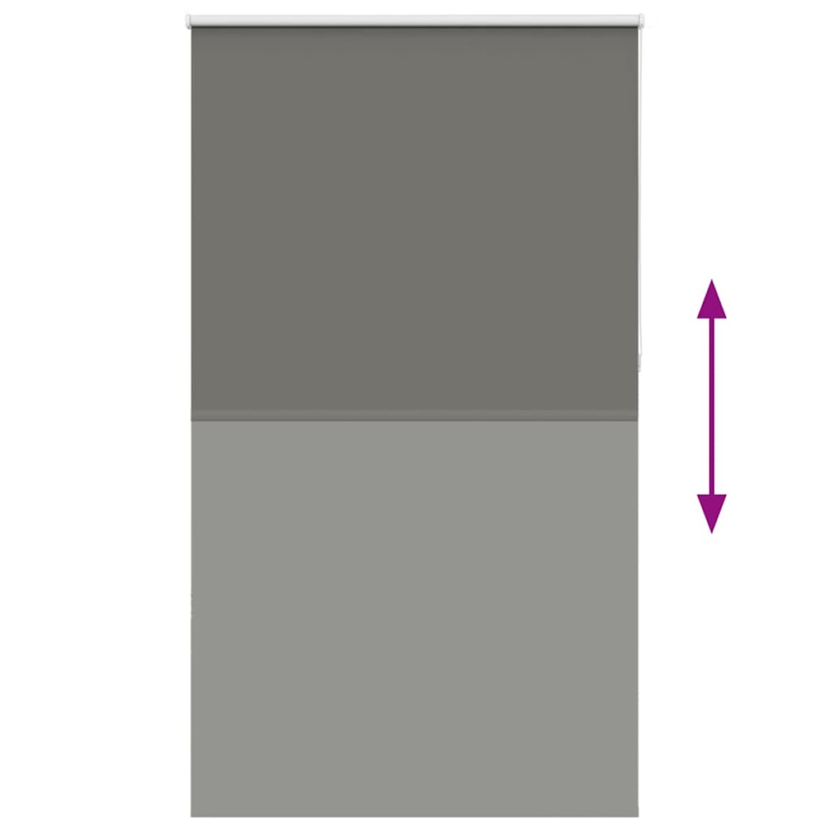 vidaXL Ρολέρ Μπλακάουτ γκρί 125x210 cm Πλάτος υφάσματος 121,6 cm