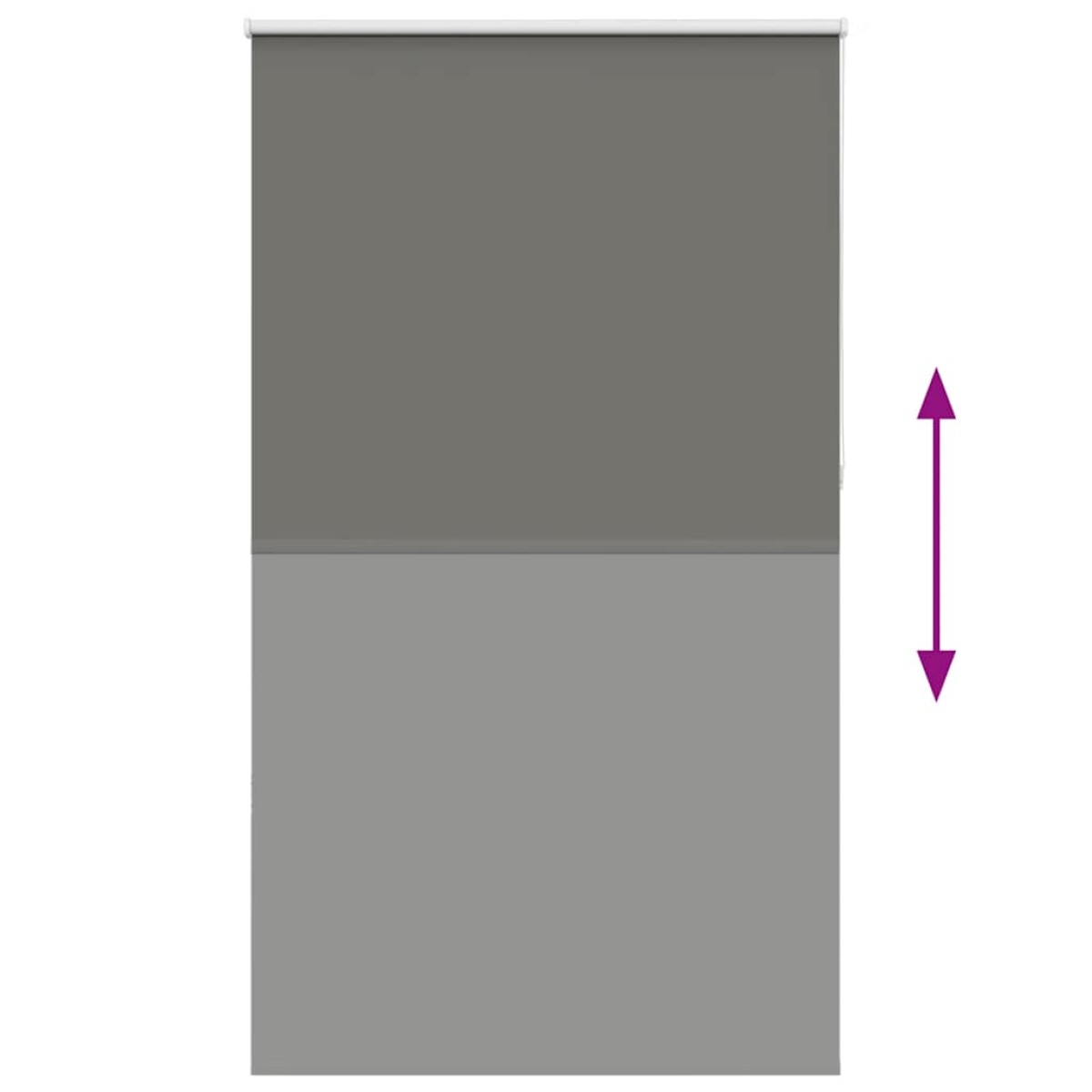 vidaXL Roller Blind Blackout γκρί 130x230 cm Πλάτος υφάσματος 126,6cm
