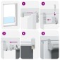 vidaXL Στόρι Συσκότισης με Φύλλα Πράσινο 135x175 εκ. Πλάτος Υφάσματος 131,6 εκ. Πολυεστέρας