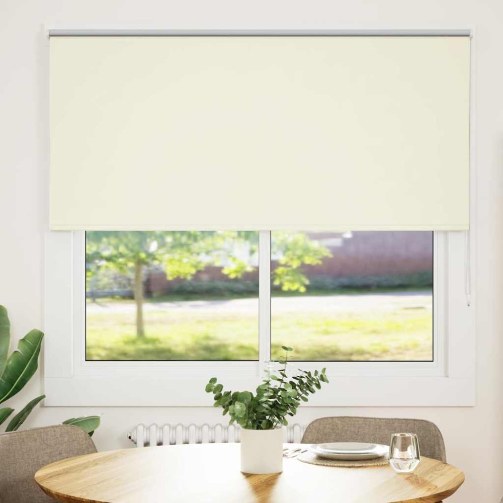 vidaXL Ρολέρ Μπλακάουτ Υπόλευκη 150x130 εκ. Πλάτος υφάσματος 146,6εκ.