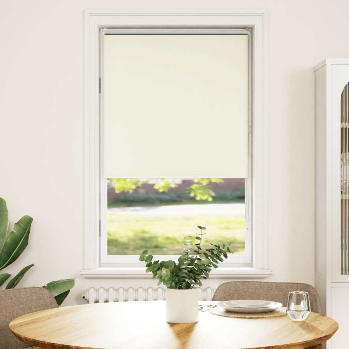 vidaXL Ρολέρ Μπλακάουτ Υπόλευκη 65x150 εκ. Πλάτος υφάσματος 60,7 εκ.