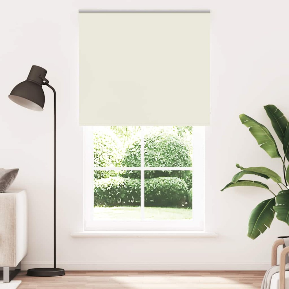 vidaXL Στόρι Ρόλερ Συσκότισης Υπόλευκο 125x230 εκ. Πλάτος Υφάσματος 121,6 εκ. Πολυεστέρας