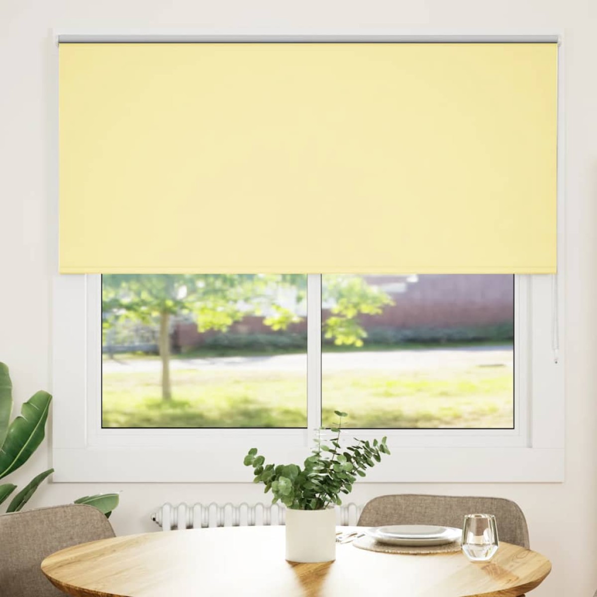 vidaXL Στόρι Συσκότισης Κίτρινο 150x130 εκ. Πλάτος Υφάσματος 146,6 εκ. Πολυεστέρας