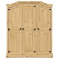 vidaXL Ντουλάπα Corona 151,5x52x186 εκ. από Μασίφ Ξύλο Πεύκου