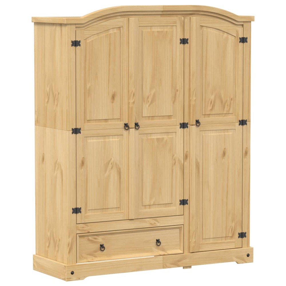 vidaXL Ντουλάπα Corona 151,5x52x186 εκ. από Μασίφ Ξύλο Πεύκου