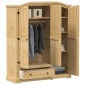 vidaXL Ντουλάπα Corona 151,5x52x186 εκ. από Μασίφ Ξύλο Πεύκου