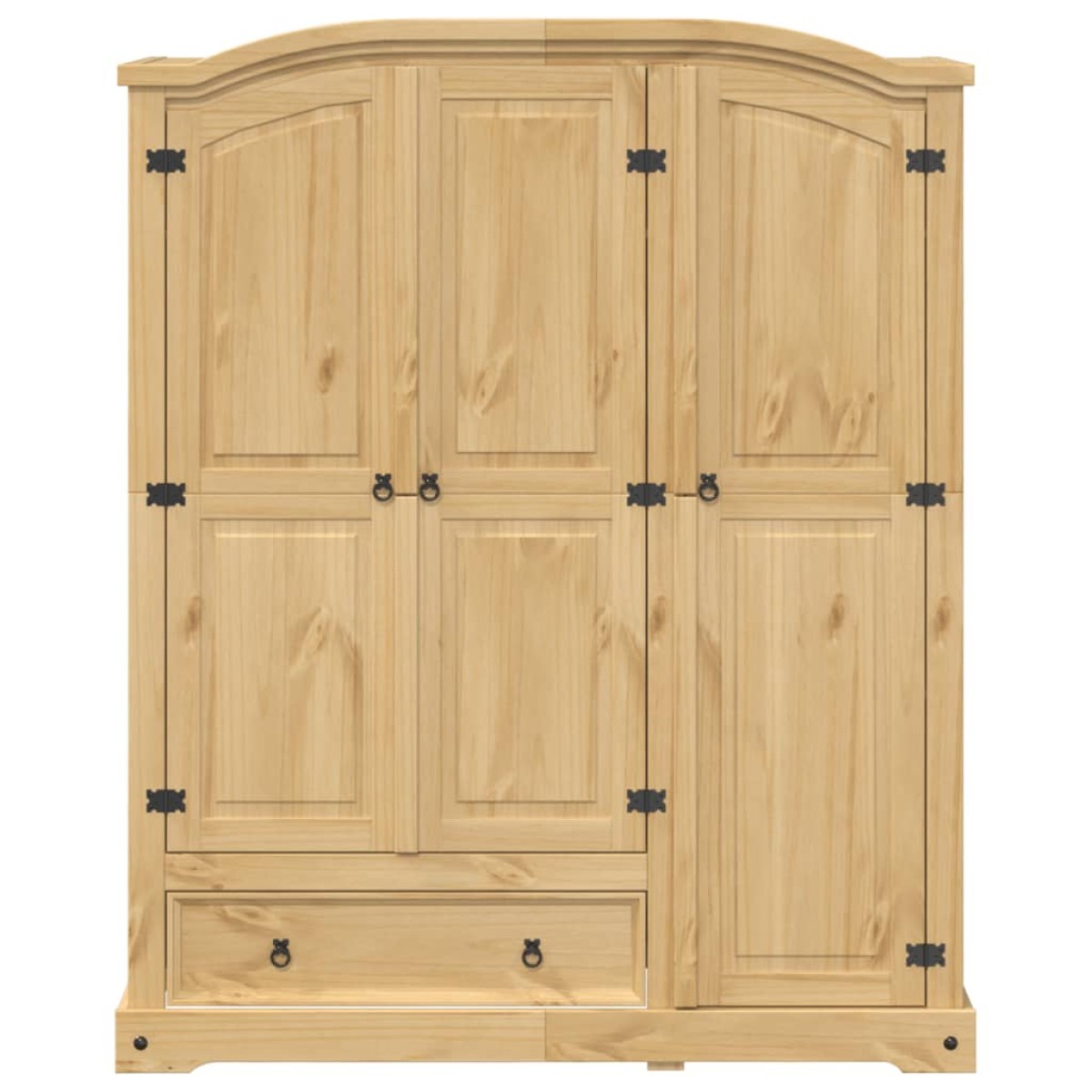 vidaXL Ντουλάπα Corona 151,5x52x186 εκ. από Μασίφ Ξύλο Πεύκου