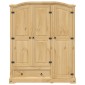 vidaXL Ντουλάπα Corona 151,5x52x186 εκ. από Μασίφ Ξύλο Πεύκου