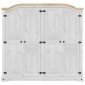 vidaXL Ντουλάπα Corona Λευκό 194x52x186 εκ. από Μασίφ Ξύλο Πεύκου