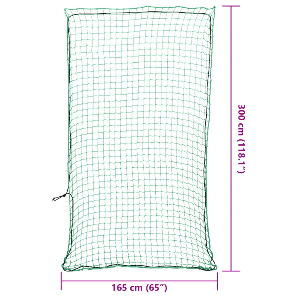 vidaXL Δίχτυ για Τρέιλερ με Ελαστικό Σχοινί Πράσινο 3x1,65 μ. από PP