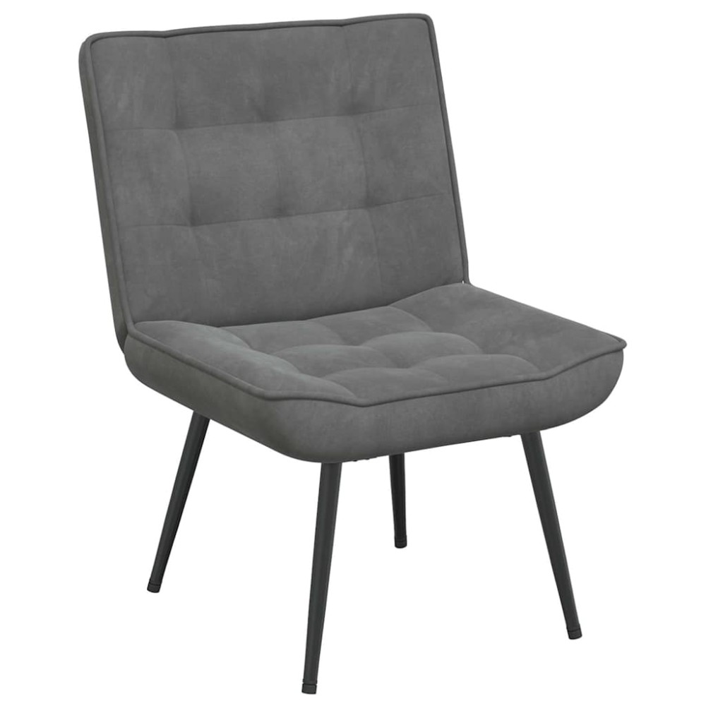 vidaXL Καρέκλα χαλάρωσης Σκούρο Γκρι 64x74x84 cm Βελούδο