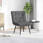 vidaXL Καρέκλα χαλάρωσης Σκούρο Γκρι 64x74x84 cm Βελούδο