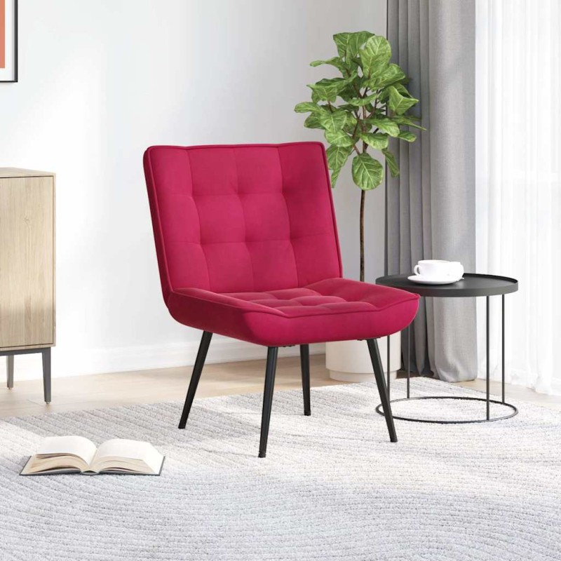 vidaXL Καρέκλα χαλάρωσης Wine Red 64x74x84 cm Velvet