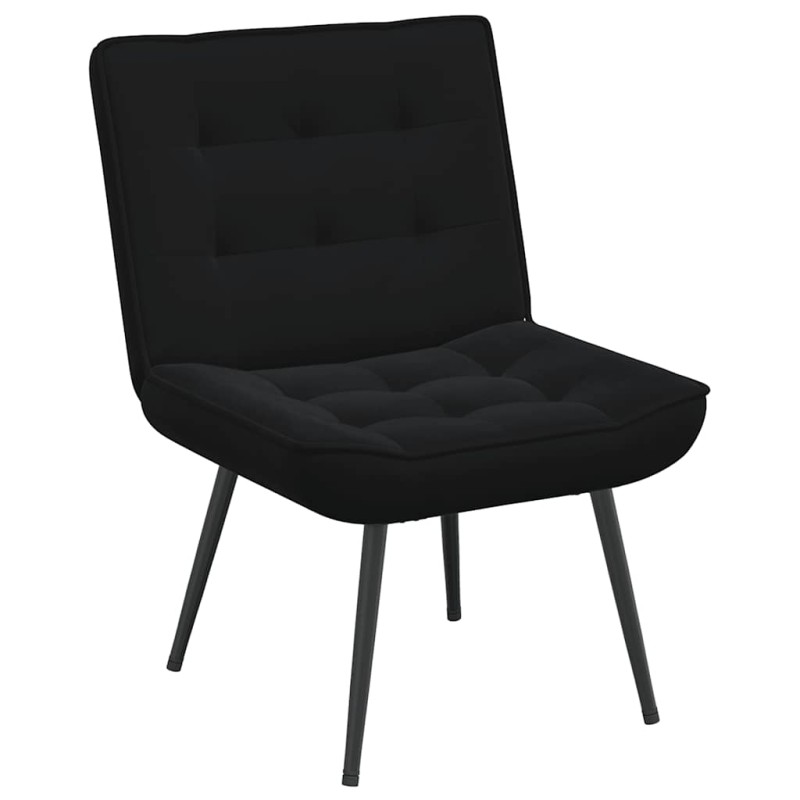 vidaXL Καρέκλα χαλάρωσης Μαύρη 64x74x84 cm Βελούδο