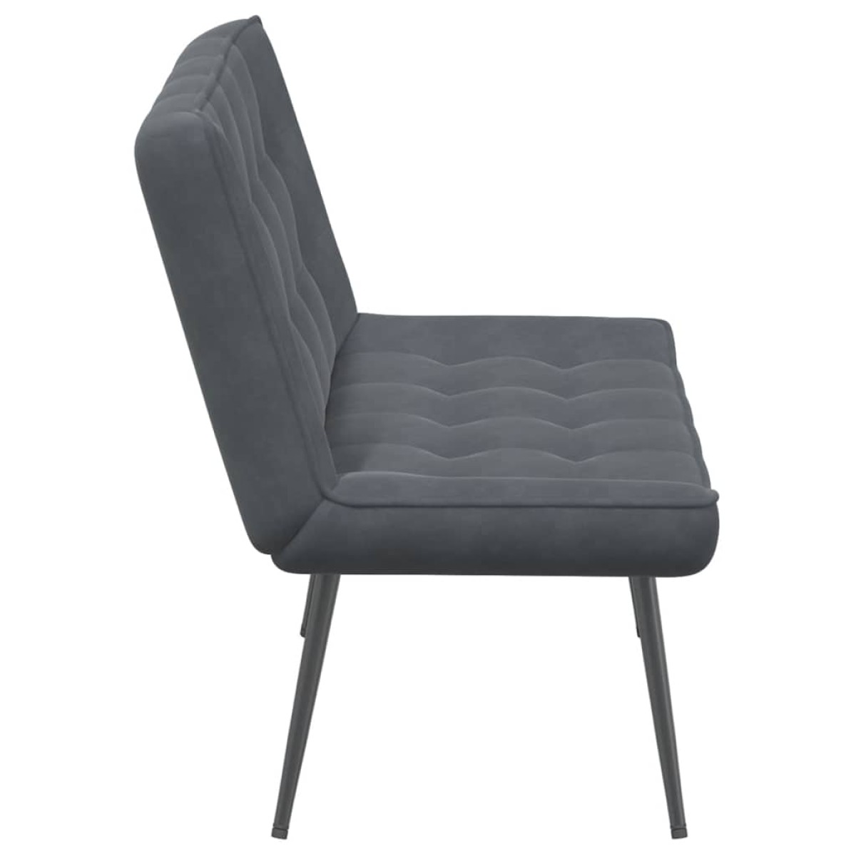 vidaXL Πάγκος Σκούρο Γκρι 110x74x84 εκ. Βελούδινος