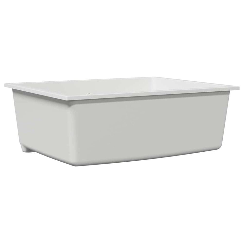 vidaXL Σιντρινο κουζίνας Λευκό 54 x 44 x 20 εκ. Γρανίτης
