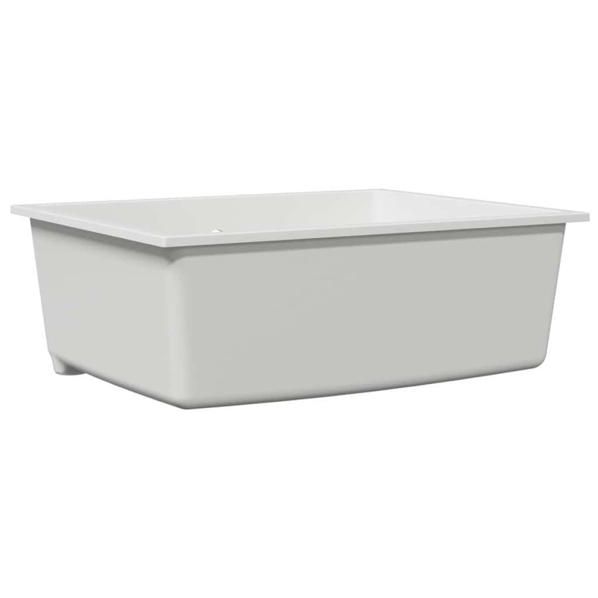 vidaXL Σιντρινο κουζίνας Λευκό 54 x 44 x 20 εκ. Γρανίτης