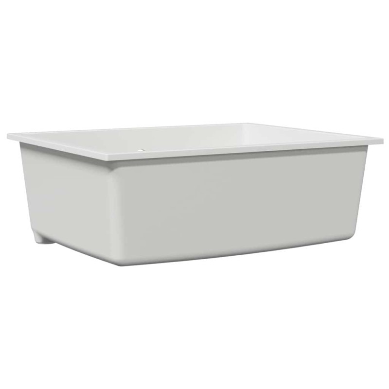vidaXL Σιντρινο κουζίνας Λευκό 54 x 44 x 20 εκ. Γρανίτης