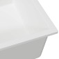 vidaXL Σιντρινο κουζίνας Λευκό 54 x 44 x 20 εκ. Γρανίτης