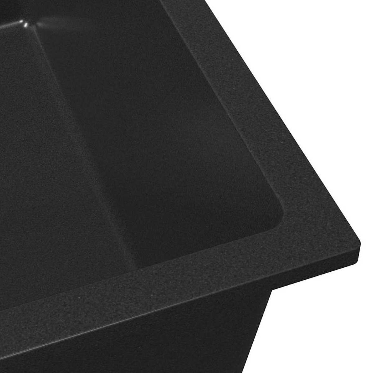 vidaXL Σιντρινο κουζίνας Μαύρο 38 x 44 x 20 εκ. Γρανίτης