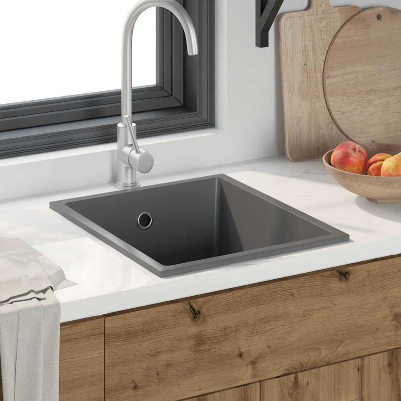 vidaXL Σιντρινο κουζίνας Γκρι 38 x 44 x 20 εκ. Γρανίτης
