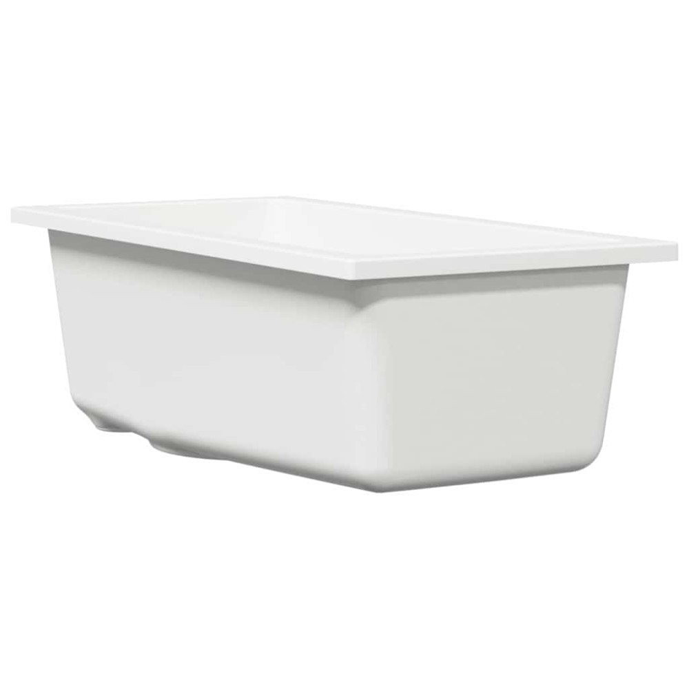 vidaXL Σιντρινο κουζίνας Λευκό 21 x 44 x 14 εκ. Γρανίτης