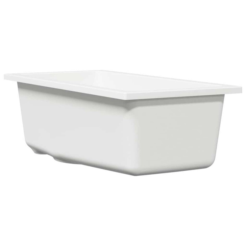 vidaXL Σιντρινο κουζίνας Λευκό 21 x 44 x 14 εκ. Γρανίτης