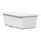 vidaXL Σιντρινο κουζίνας Λευκό 21 x 44 x 14 εκ. Γρανίτης