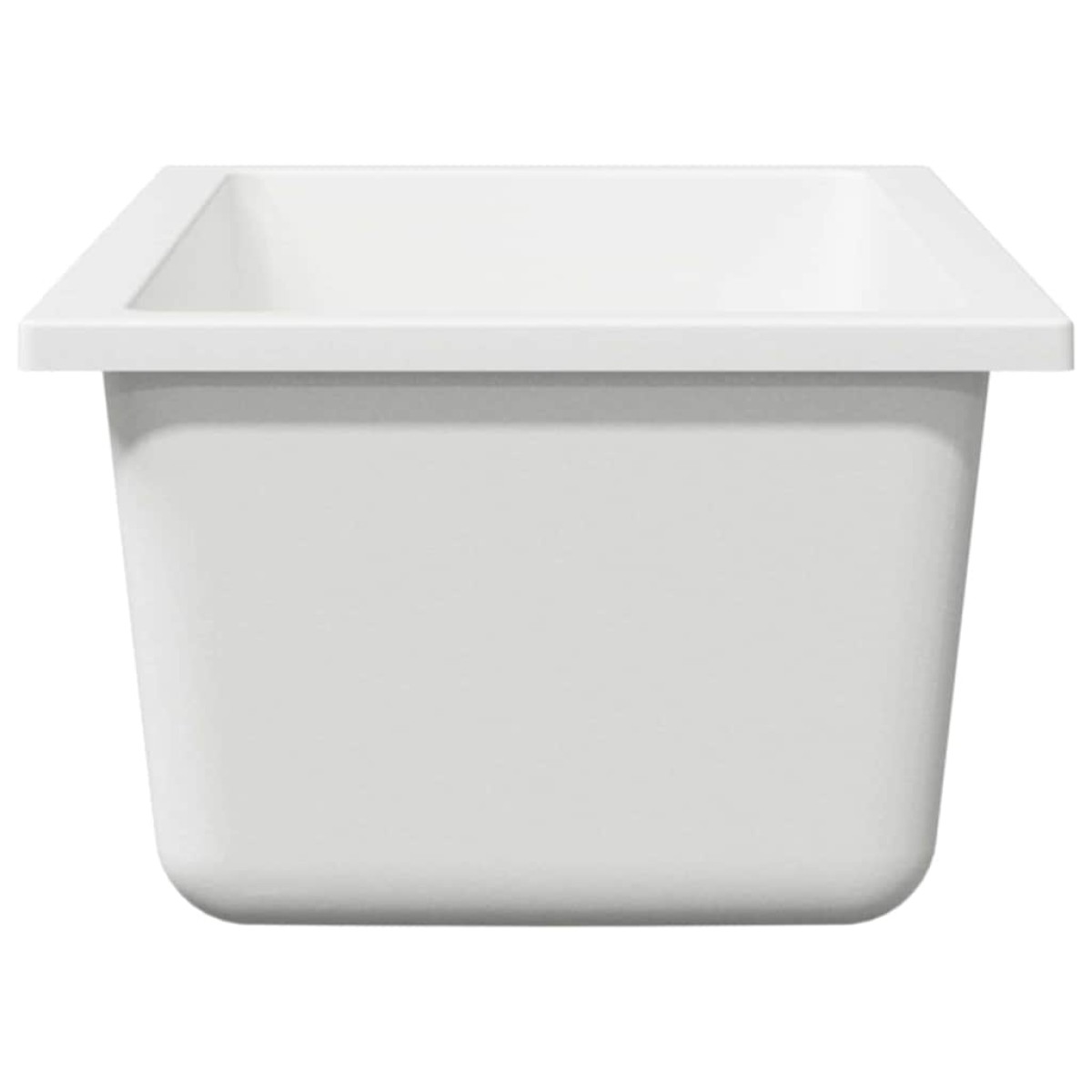 vidaXL Σιντρινο κουζίνας Λευκό 21 x 44 x 14 εκ. Γρανίτης