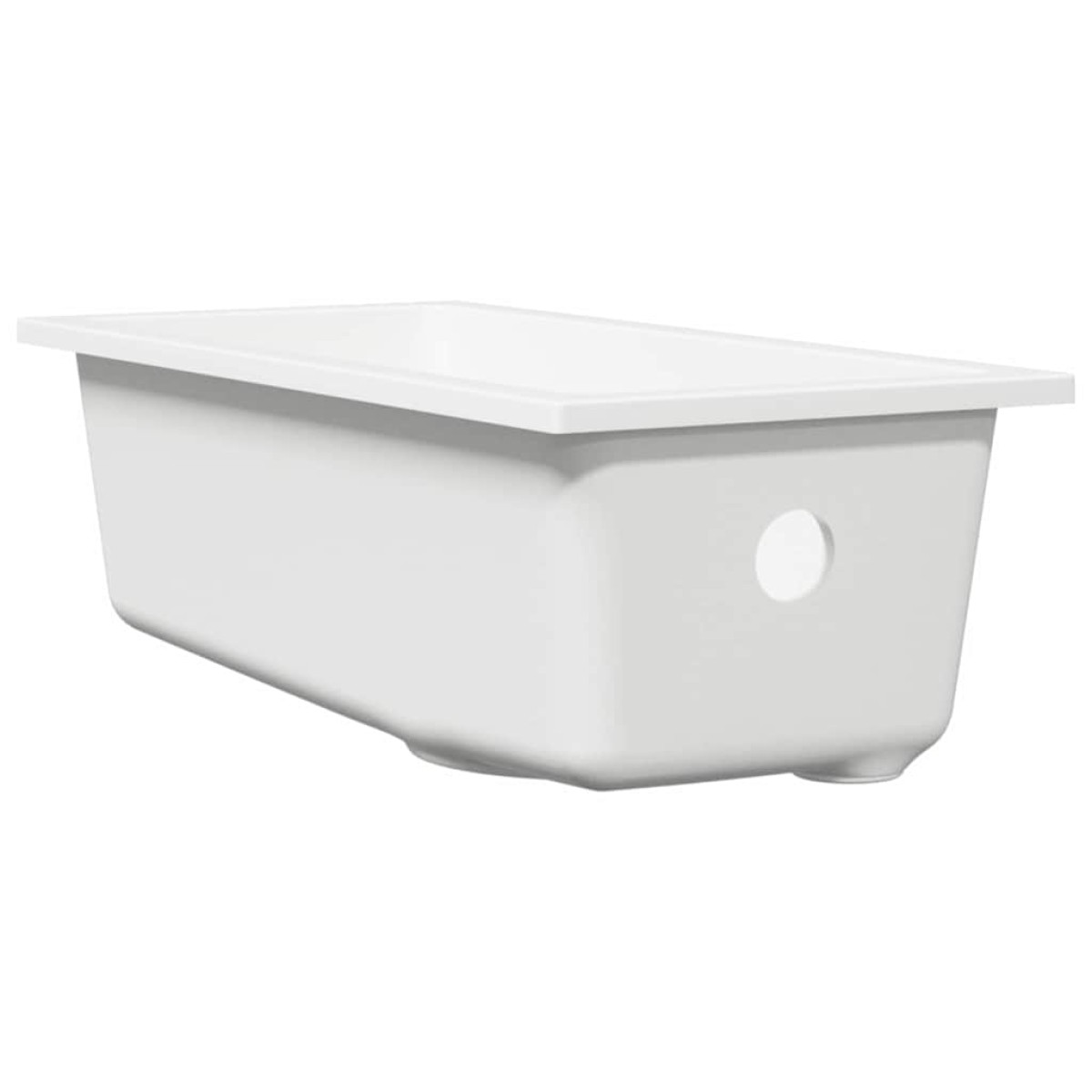 vidaXL Σιντρινο κουζίνας Λευκό 21 x 44 x 14 εκ. Γρανίτης
