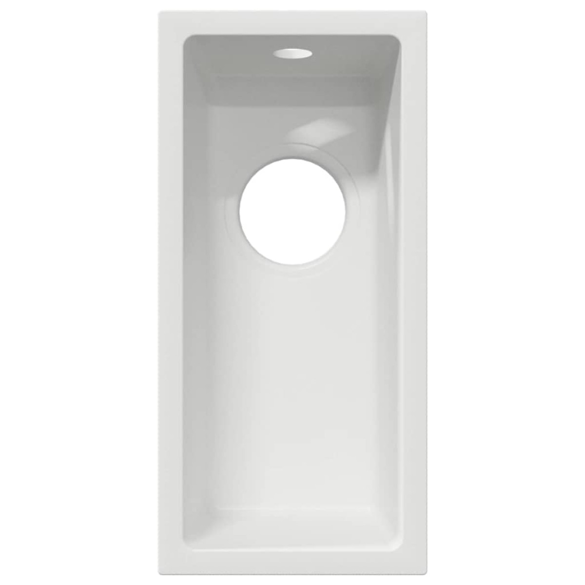 vidaXL Σιντρινο κουζίνας Λευκό 21 x 44 x 14 εκ. Γρανίτης