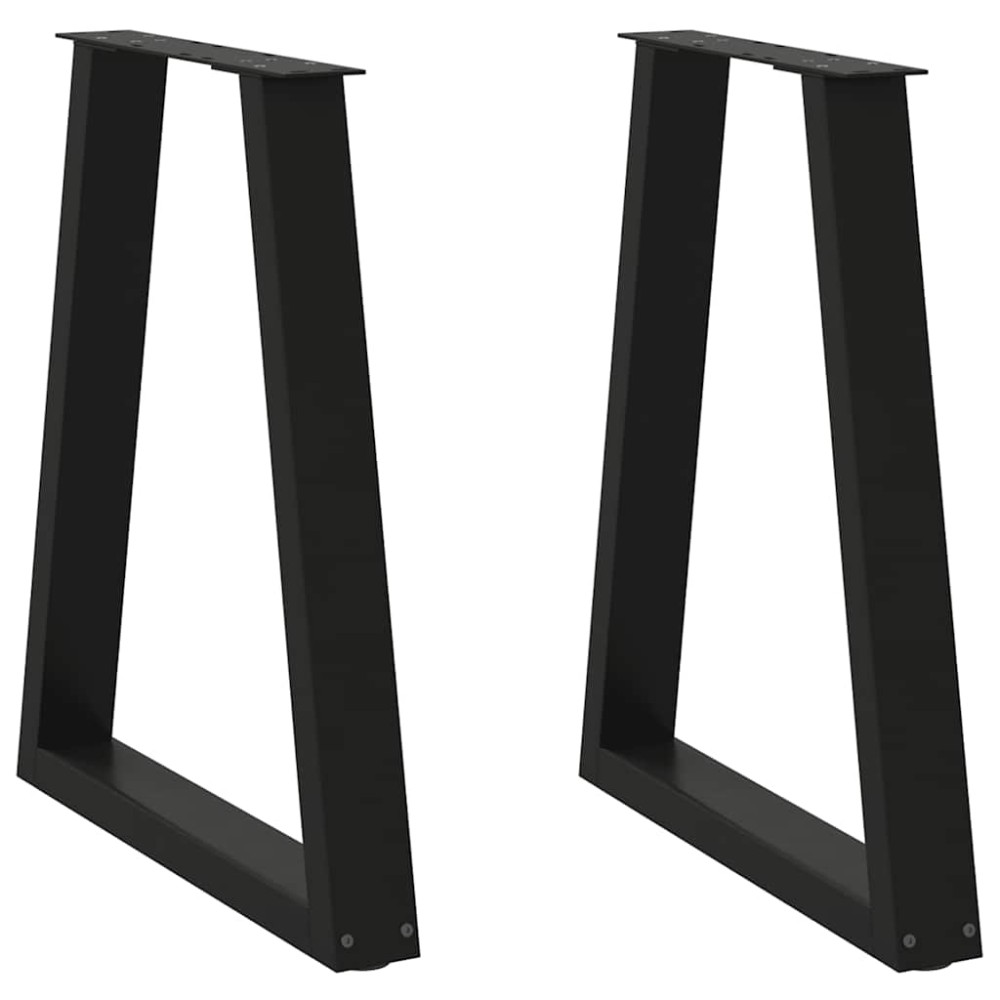 vidaXL Πόδια Τραπεζαρίας Σχήματος V 2 τεμ. Μαύρο 50x(72-73,3) εκ. Ατσάλι