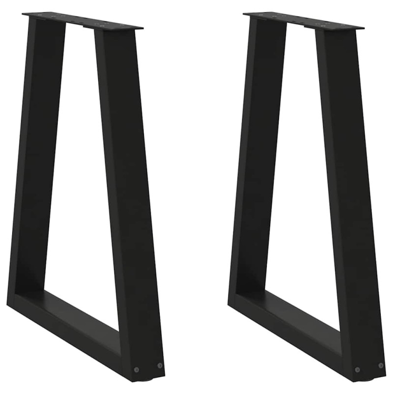 vidaXL Πόδια Τραπεζαρίας Σχήματος V 2 τεμ. Μαύρο 60x(72-73,3) εκ. Ατσάλι