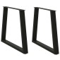 vidaXL Πόδια Τραπεζαρίας Σχήματος V 2 τεμ. Μαύρο 80x(72-73,3) εκ. Ατσάλι