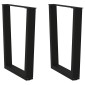 vidaXL Πόδια Τραπεζαρίας Σχήματος V 2 τεμ. Μαύρο 60x(72-73,3) εκ. Ατσάλι