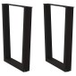 vidaXL Πόδια Τραπεζαρίας Σχήματος V 2 τεμ. Μαύρο 70x(72-73,3) εκ. Ατσάλι