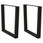vidaXL Πόδια Τραπεζαρίας Σχήματος V 2 τεμ. Μαύρο 80x(72-73,3) εκ. Ατσάλι