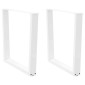 vidaXL Πόδια Τραπεζαρίας Σχήματος V 2 τεμ. Λευκά 80x(72-73,3) εκ. Ατσάλι