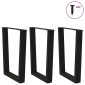 vidaXL Πόδια Τραπεζαρίας Σχήματος V 3 τεμ. Μαύρο 70x(72-73,3) εκ. Ατσάλι