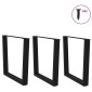 vidaXL Πόδια Τραπεζαρίας Σχήματος V 3 τεμ. Μαύρο 80x(72-73,3) εκ. Ατσάλι