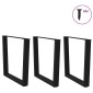 vidaXL Πόδια Τραπεζαρίας Σχήματος V 3 τεμ. Μαύρο 90x(72-73,3) εκ. Ατσάλι