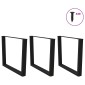 vidaXL Πόδια Τραπεζαρίας Σχήματος V 3 τεμ. Μαύρο 100x (72-73,3) εκ. Ατσάλι