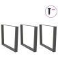 vidaXL Πόδια Τραπεζαρίας Σχήματος V 3 τεμ. Ανθρακί 100x(72-73,3) εκ. Ατσάλι