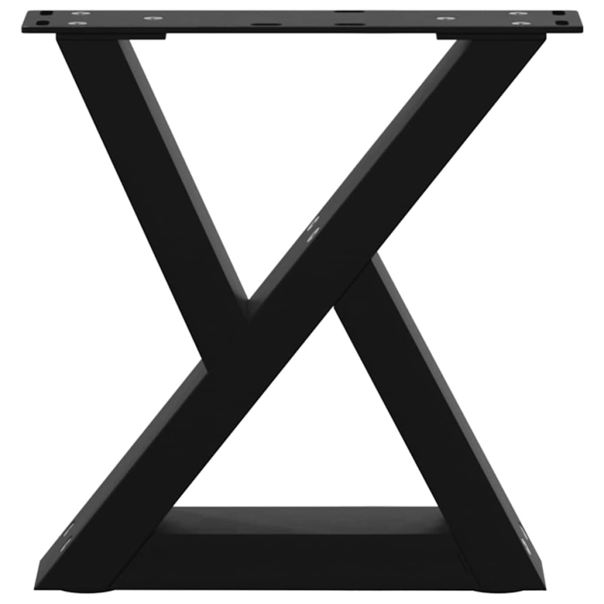 vidaXL Πόδια Τραπεζιού Σαλονιού 2 τεμ. Μαύρο 30x(30-31,3) εκ. Ατσάλι