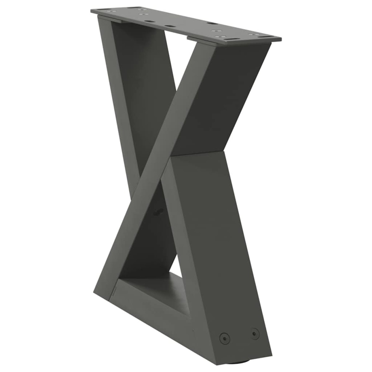 vidaXL Πόδια Τραπεζιού Σαλονιού 2 τεμ. Ανθρακί 30x(30-31,3) εκ. Ατσάλι