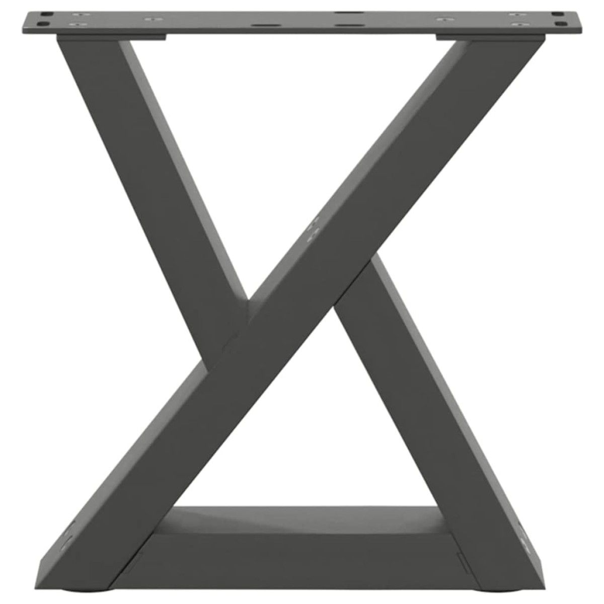 vidaXL Πόδια Τραπεζιού Σαλονιού 2 τεμ. Ανθρακί 30x(30-31,3) εκ. Ατσάλι